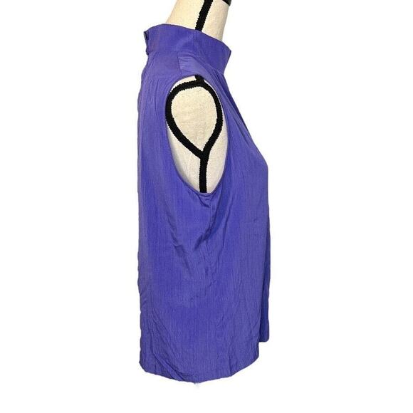 Vtg SG Sport Collection Womens Top Sz M Purple Sleeveless Keyhole Back Blouse - Picture 5 of 6